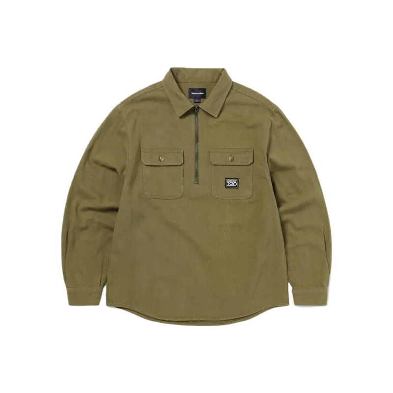 Thisisneverthat FW24 Half Zip Shirt Unisex Olive-0