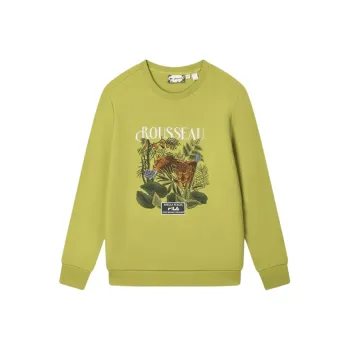 FILA x LUSUO Sweatshirt Men Emerald Yellow Green