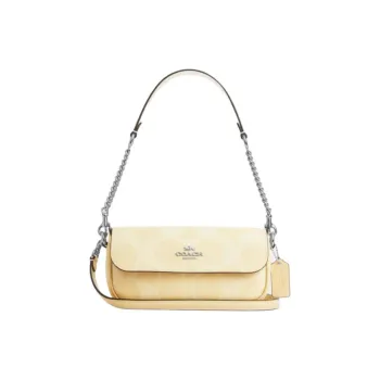 COACH Hailey Artificial Leather Crossbody Bag, Shoulder Bag Trumpets Women's Dry Grass Yellow