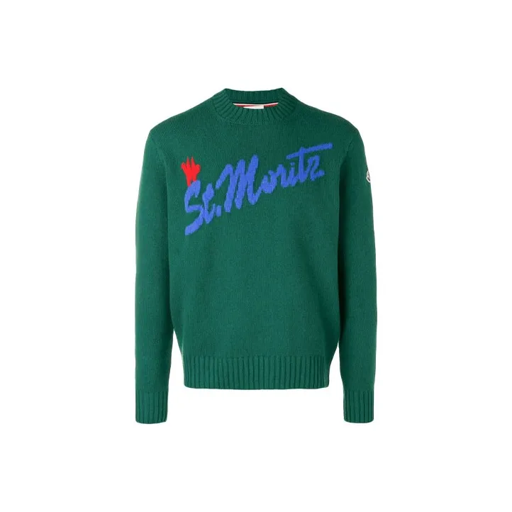 Moncler Cashmere Sweaters Men Green-0