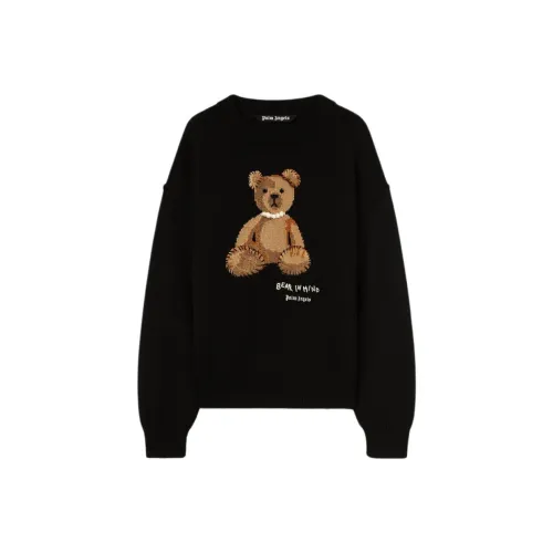 PALM ANGELS Bear In Mind Bear Intarsia Knitted Jumper