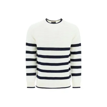 EMPORIO ARMANI Striped Knitted Sweater