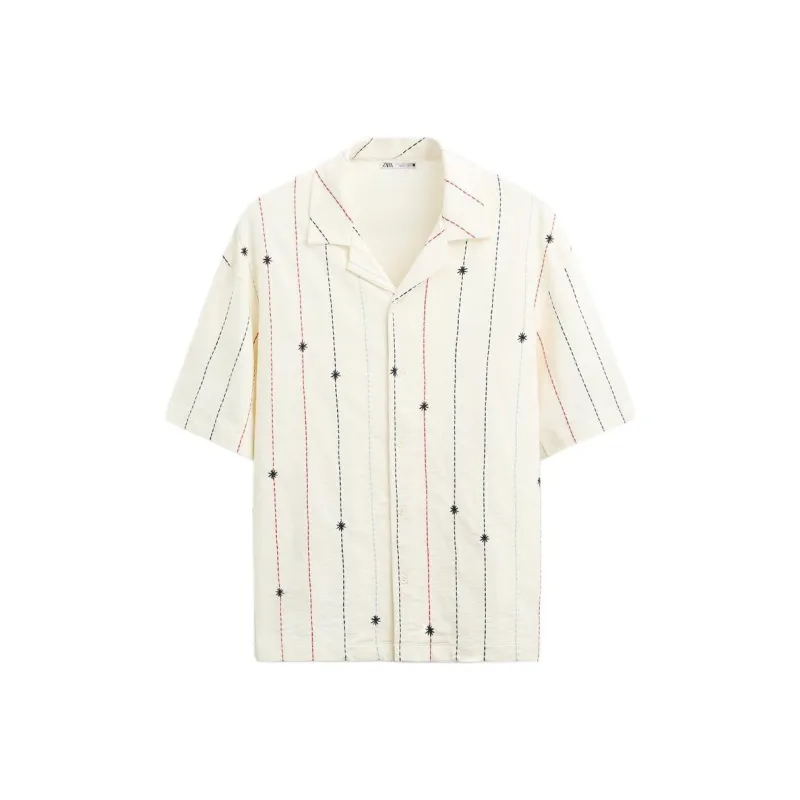 ZARA Polo Shirt Men's Frosted White-0
