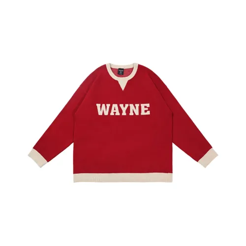 WAYNEXZAVIER Loose Fit Sweater Men's Red