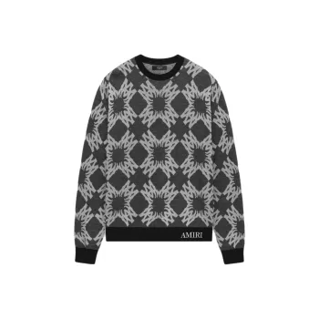 AMIRI Monogram Patterned Crewneck Knitted Jumper