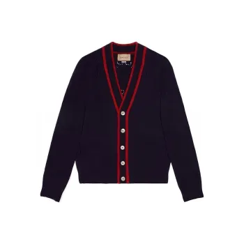 GUCCI FW22 Sweater Men's Navy Blue