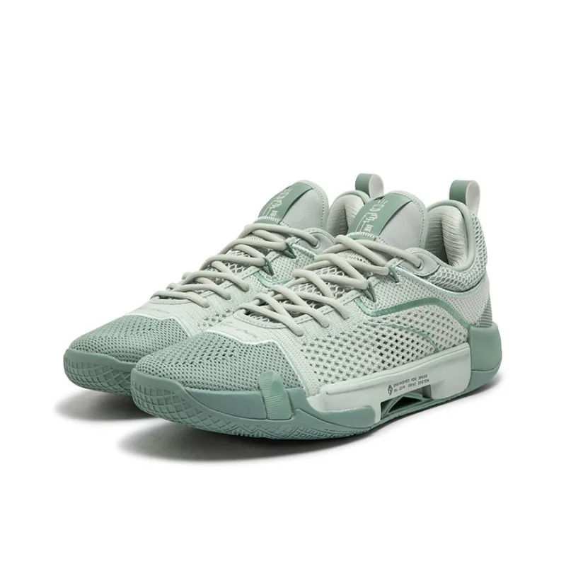 361° Slip Resistant, Abrasion Resistant, Breathable Low Top Basketball Shoes Men's Mint Gray Green-2