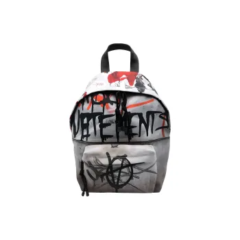 Vetements Polyester Backpack Unisex Light Gray Multicolor