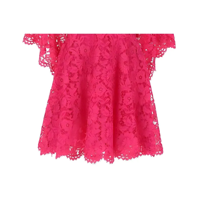 Valentino Long-Sleeved Dresses Women's Rose Red-3