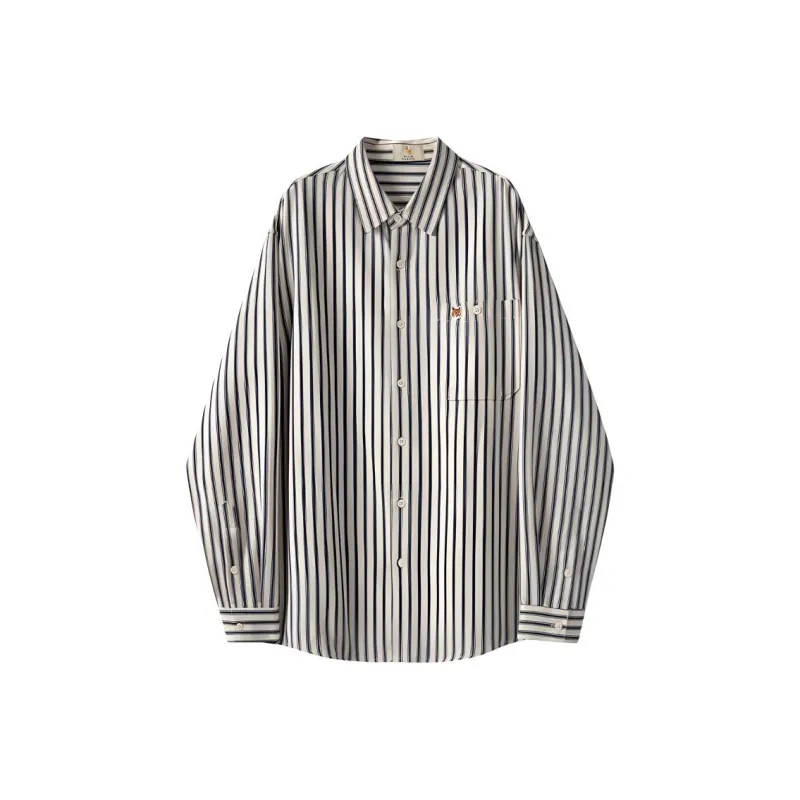 WILLIAM FOX&SONS Shirt Men's Blue Stripes Pattern-0