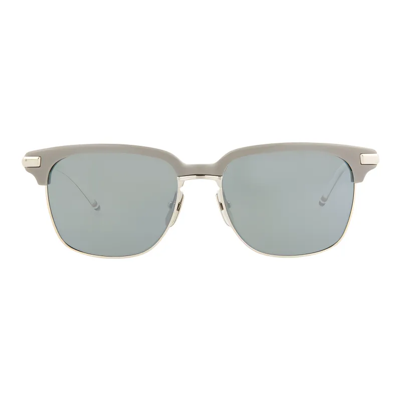 THOM BROWNE· Acetate Irregular Shape Sunglasses Unisex Gray-1