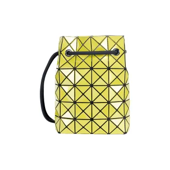 ISSEY MIYAKE Wring Nylon Handbag Shoulder Bag Crossbody Bag Small Size Women's Light Yellow