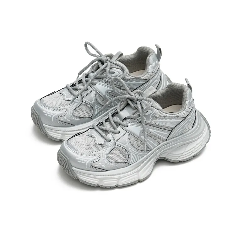 MASOOMAKE Breathable Lightweight Height Increasing Low Top Chunky Sneakers Women's-1