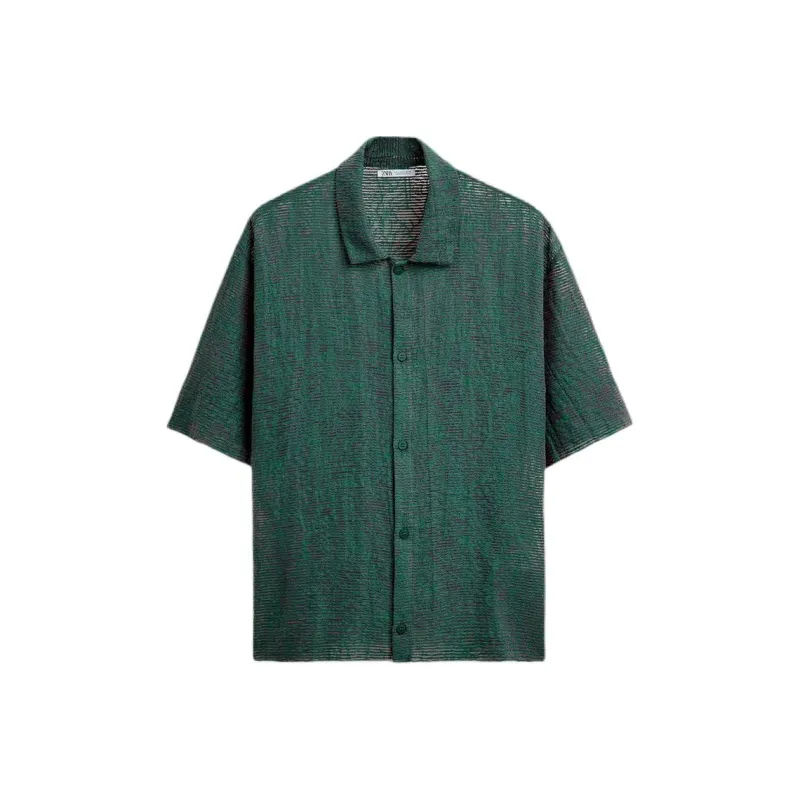 ZARA Shirts Men Green-0