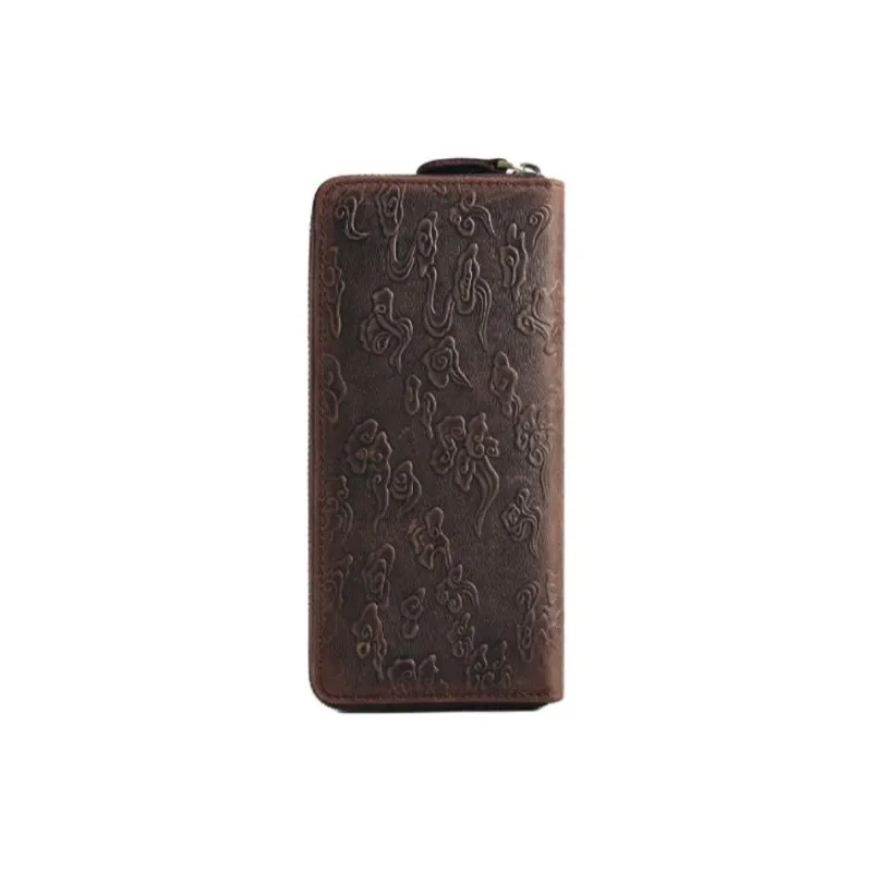VIHUS Cow Leather Wallet Men's Black/Coffee-3