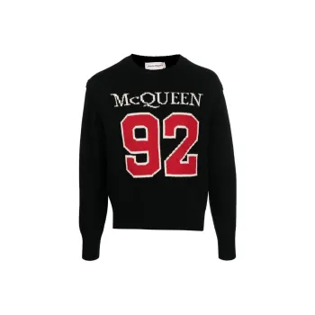 Alexander McQueen Logo Intarsia Knitted Jumper