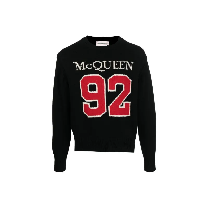 Alexander McQueen Logo Intarsia Knitted Jumper-0