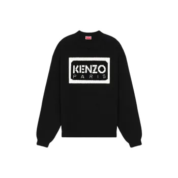 KENZO Logo Intarsia Knitted Jumper