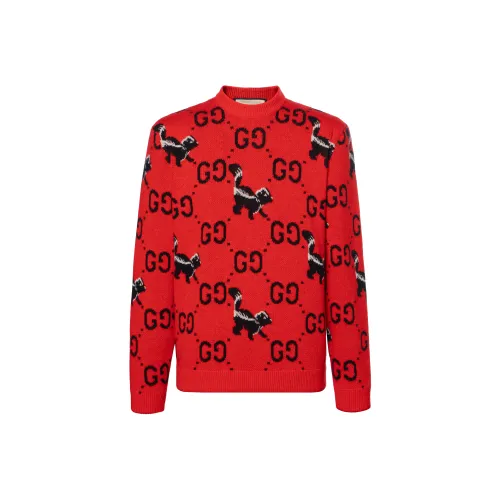 GUCCI Gg Skunk Wool Knit Sweater
