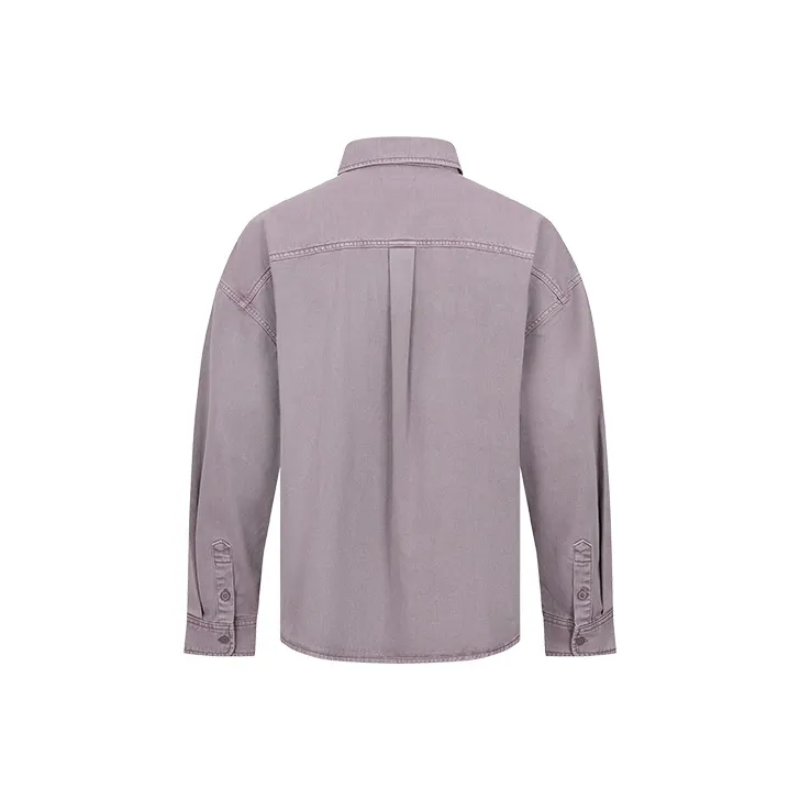 URBAN REVIVO Shirt Men's Gray Purple-1