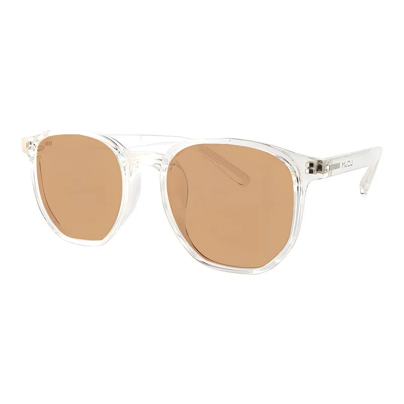MUZU TR/Memory Plastic Square Sunglasses Unisex-3