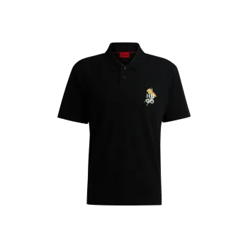 HUGO BOSS Logo artwork Cotton piqué Polo Shirt