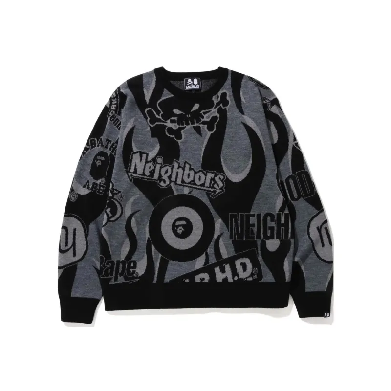 Bape X Neighborhood Relaxed Fit Knit Sweater-2