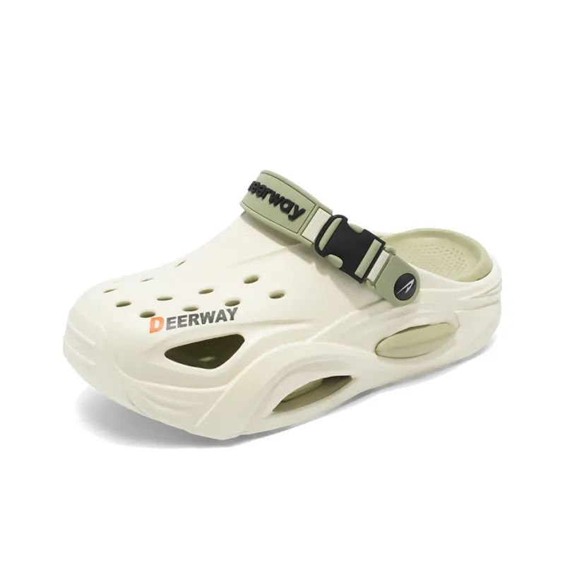 DEERWAY Summer Closed Toe Slippers Clogs Men's Pinellia Green-1