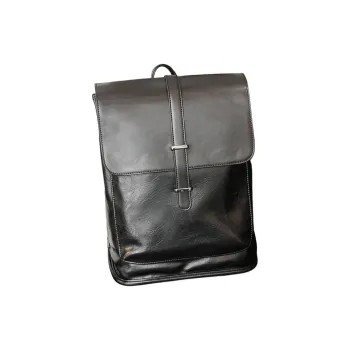 VIHUS PU Backpack Laptop Bag Men's Black