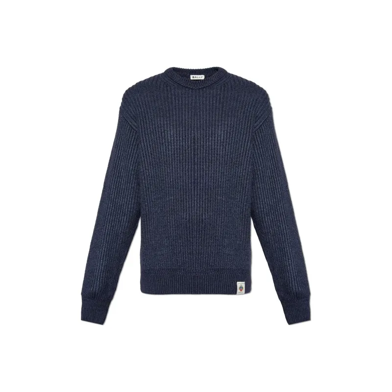 BALLY Logo Patch Crewneck Jumper-0
