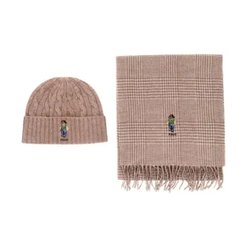 Polo Ralph Lauren Wool, Merino Wool Knit Scarves Men's Umber