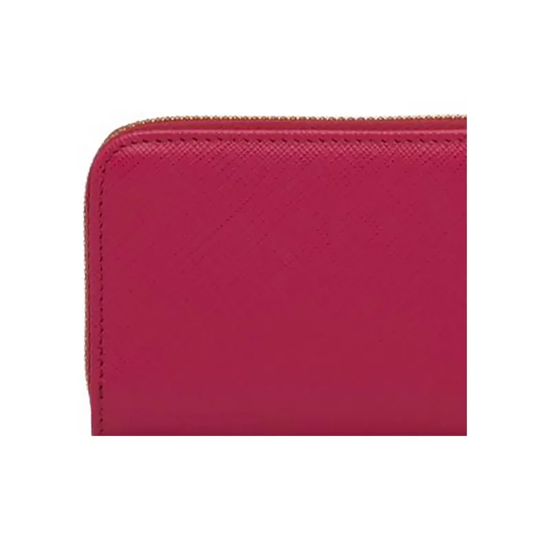 PRADA Saffiano Leather Wallet Women's Pink Peony-3
