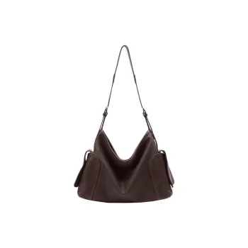 Qiuzhen Vegetable Tanned Baby Calf Leather Shoulder Bag Large Size Women's Multicolor
