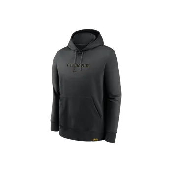 Nike Lsu Tigers Statement Wordmark Lockup Heavyweight Men's Nike College Pullover Hoodie