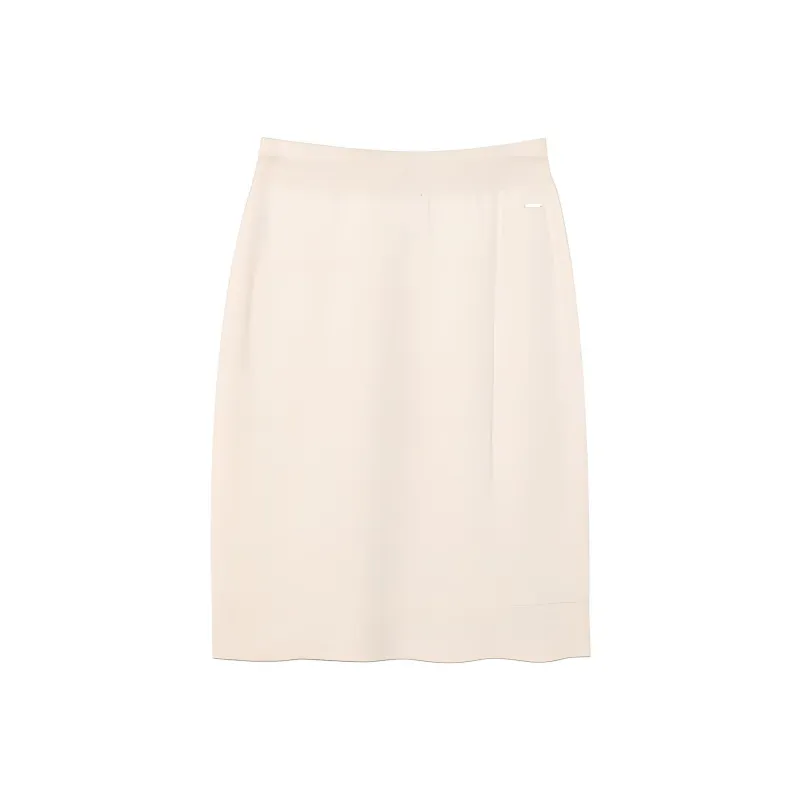 Skechers Knit Long Skirts Women's Egg White Color-1