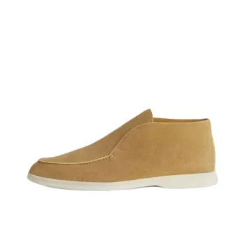 Loro Piana Open Walk Ankle Boots Men's Yellow Brown