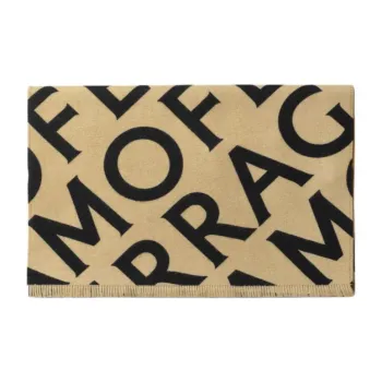 FERRAGAMO Wool Knit Scarves Women's Brown