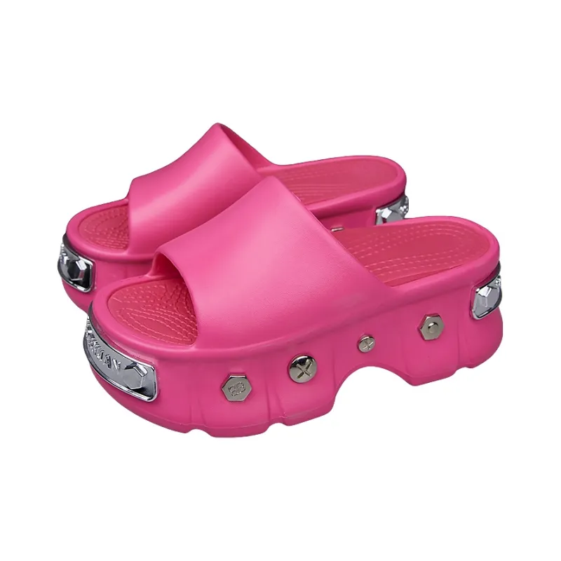 Warm Edge Women's Summer Slippers With Platform Height Increase, Abrasion Resistant, For Home Use-7