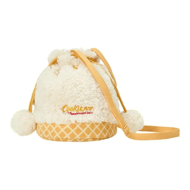 Disney Fabric Bucket Bag, Shoulder Bag Regular Unisex White & Brown-2