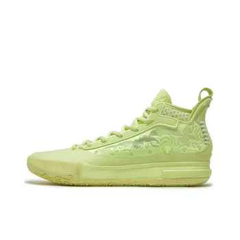 361° Cushioning, Slip Resistant, And Abrasion Resistant High Top Basketball Shoes Men's Light Fruit Green