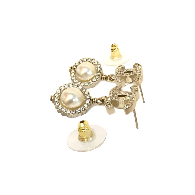 CHANEL Earrings Women's Gold-1