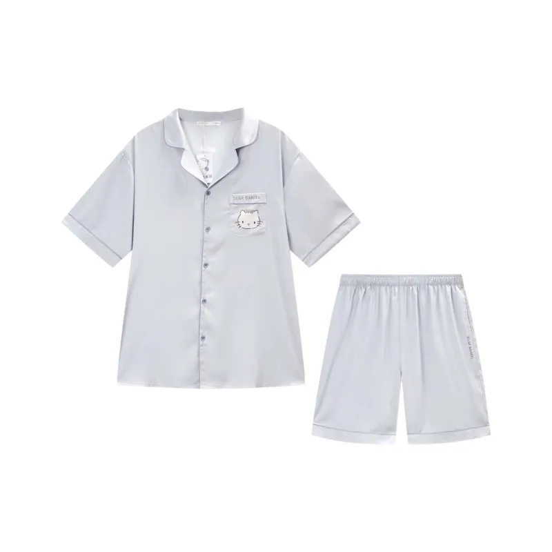 GUKOO x Hello Kitty Sanrio Series Pajama Set Men's Smoke Gray-1