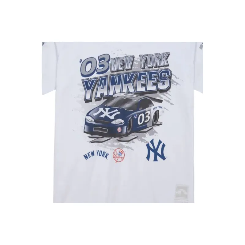 Mitchell & Ness New York Yankees Speedway T Shirt Men's White-2
