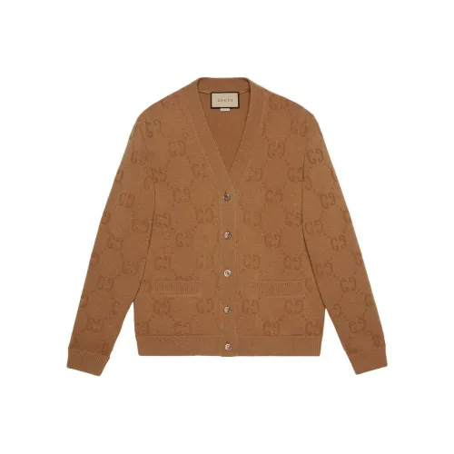 GUCCI Gg Motif Wool Cardigan