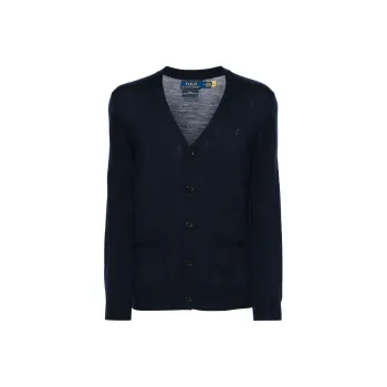 Polo Ralph Lauren Logo Embroidered V Neck Jumper