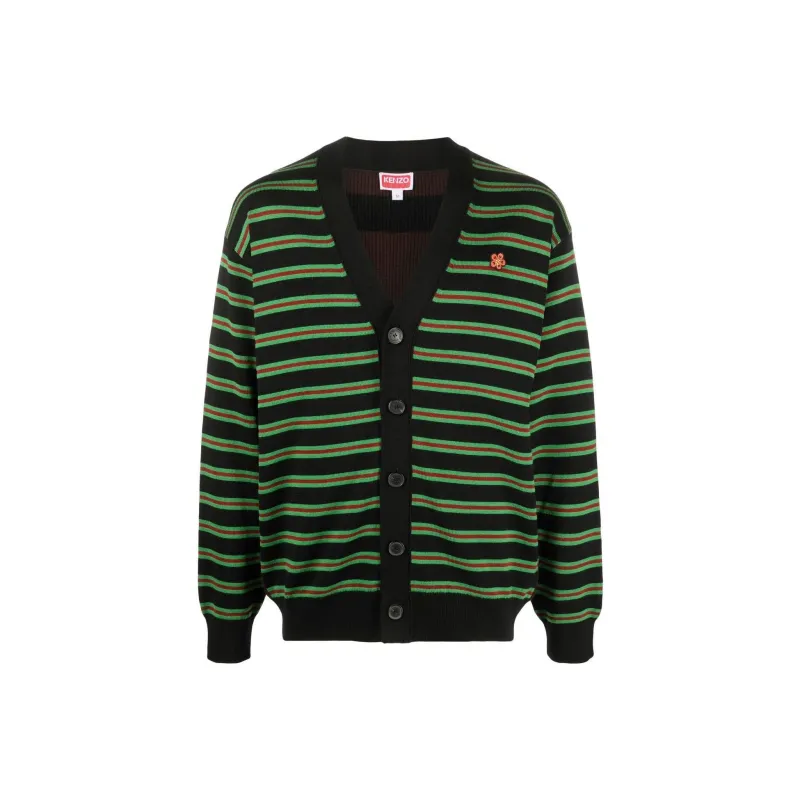 KENZO Long Sleeved Striped Cardigan-0