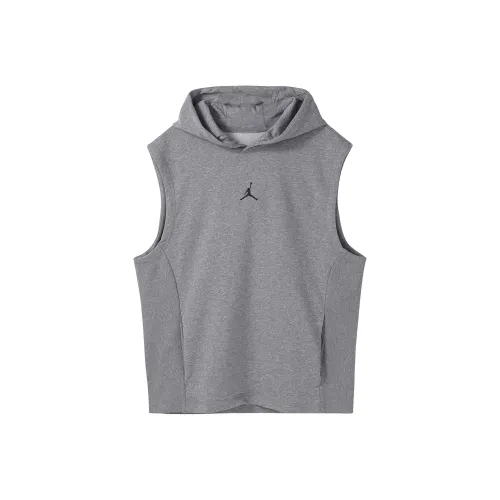 Jordan Dri FIT Sport Sleeveless Breathable Pullover Hooded Vest Grey