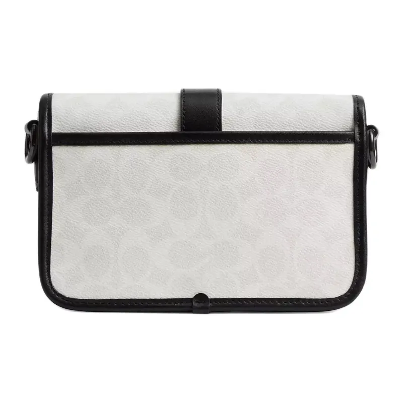 COACH League Canvas Crossbody Bag, Shoulder Bag Trumpets Men's Black & White-2