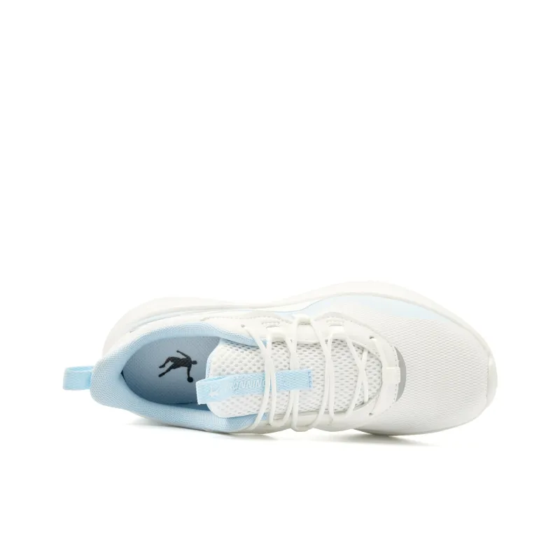 QIAODAN Cushioning, Slip Resistant, And Abrasion Resistant Low Top Casual Running Shoes Women's White Blue-3