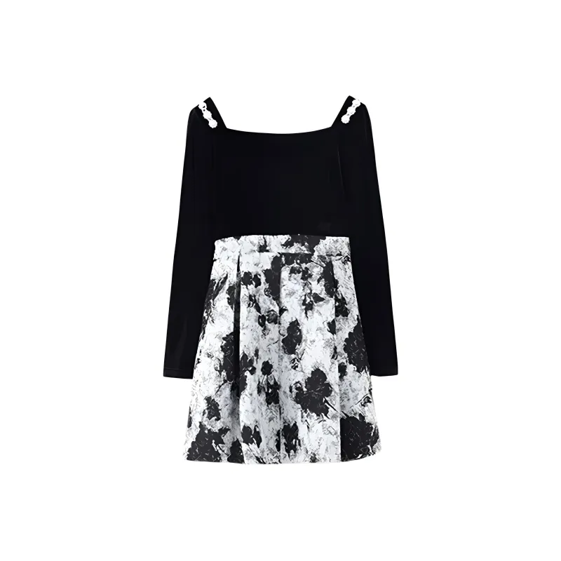 KEAB Long-Sleeved Dresses Women's Black-1